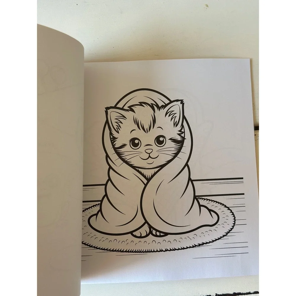 Creative Art Cute Cosy Colouring Kittens Coloring Book UK Edition